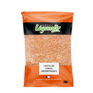 Lentilles corail décortiquées 5 kg Legumor