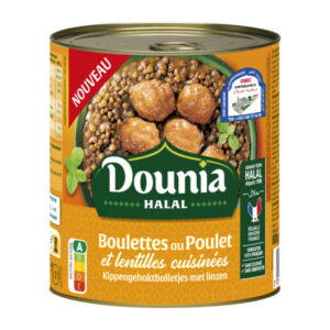 Boulettes au poulet & lentilles cuisinées 800g Dounia