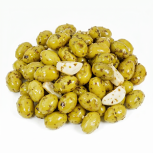 Olives vertes cassées à l’ail calibre 22/25
