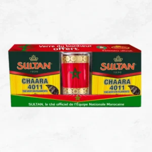 pack thé sultan équipe du Maroc 2 chaara 4011 200g+1 verre offert